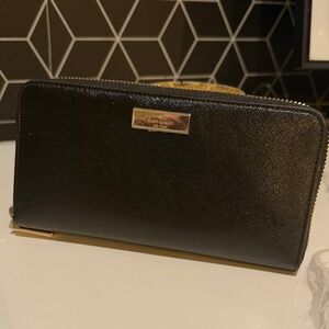 Kate Spade Black Zip-Around Wallet